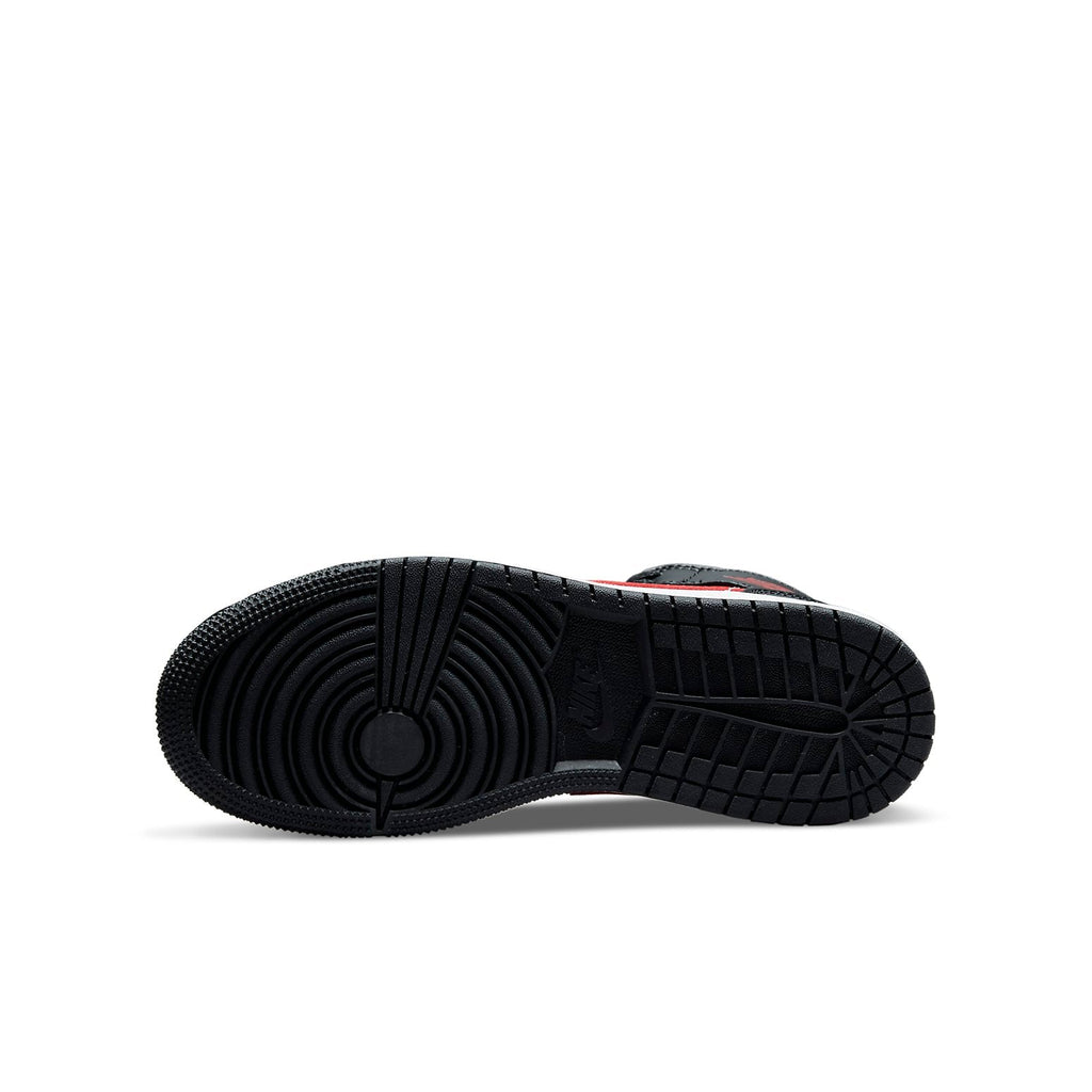 (GS) Air Jordan 1 Mid 'Black Fire Red' 554725-079