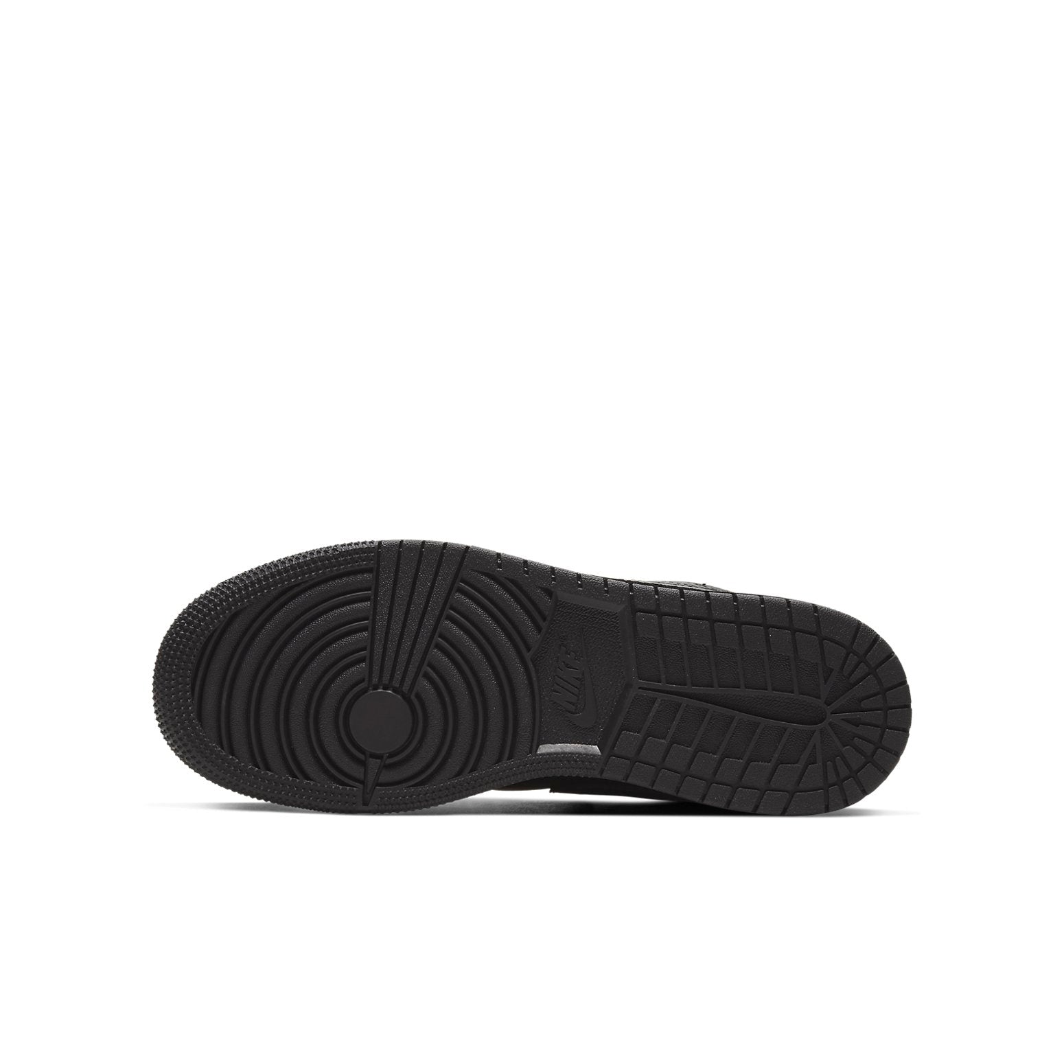 (GS) Air Jordan 1 Low 'Black Tumbled Leather' 553560-091