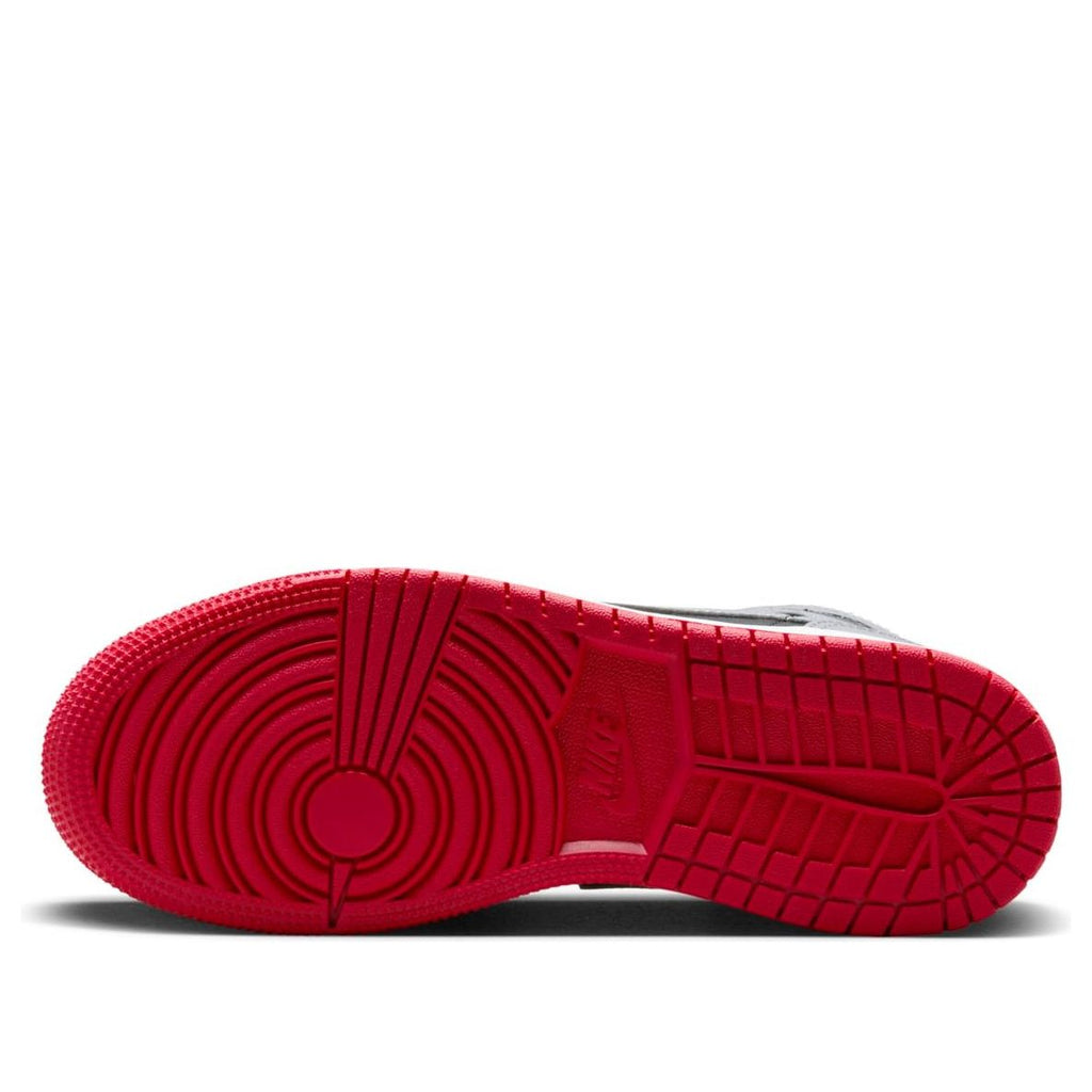 (GS) Air Jordan 1 Mid 'Black Grey Red' DQ8423-006