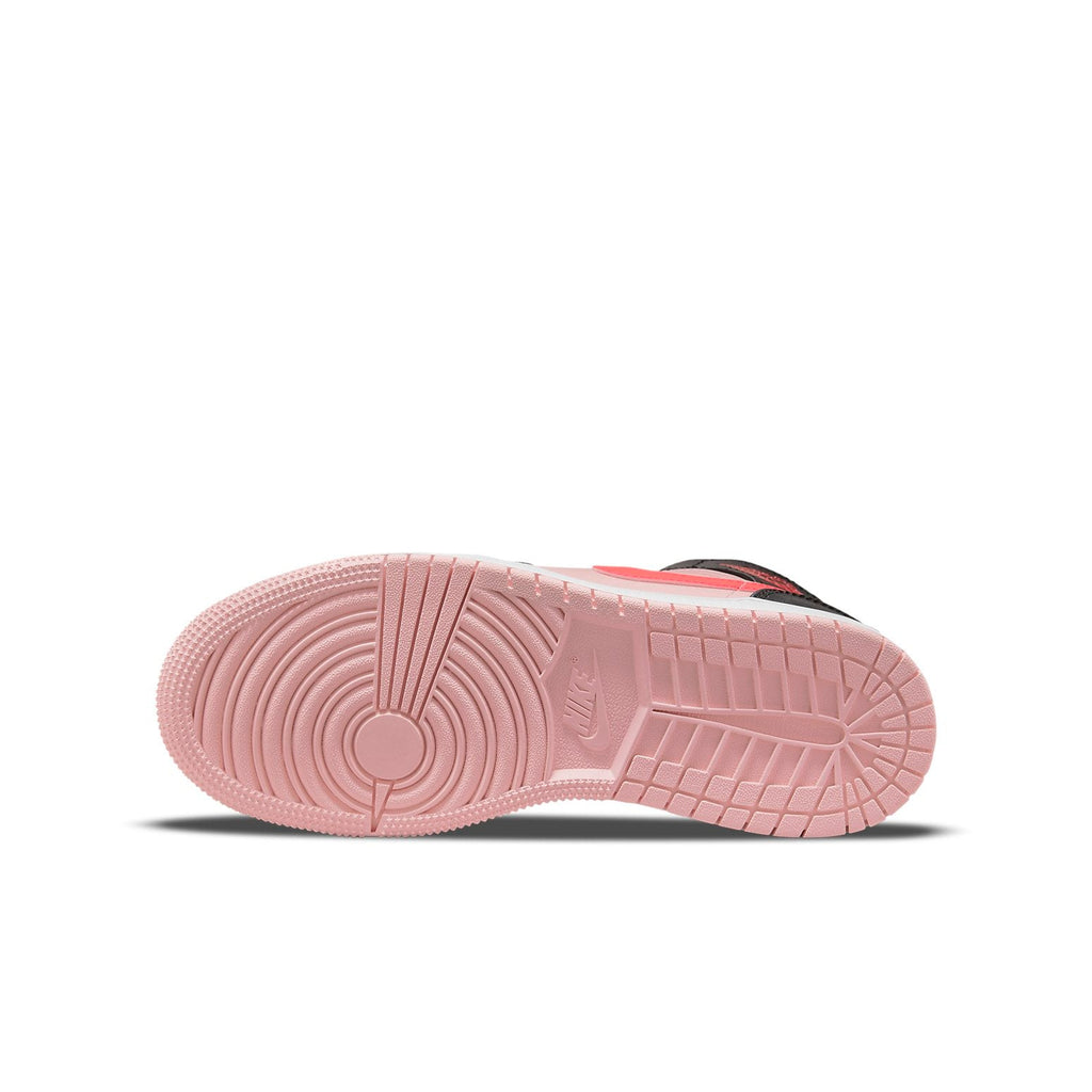 (GS) Air Jordan 1 Mid 'Black Pink Crimson' 554725-604