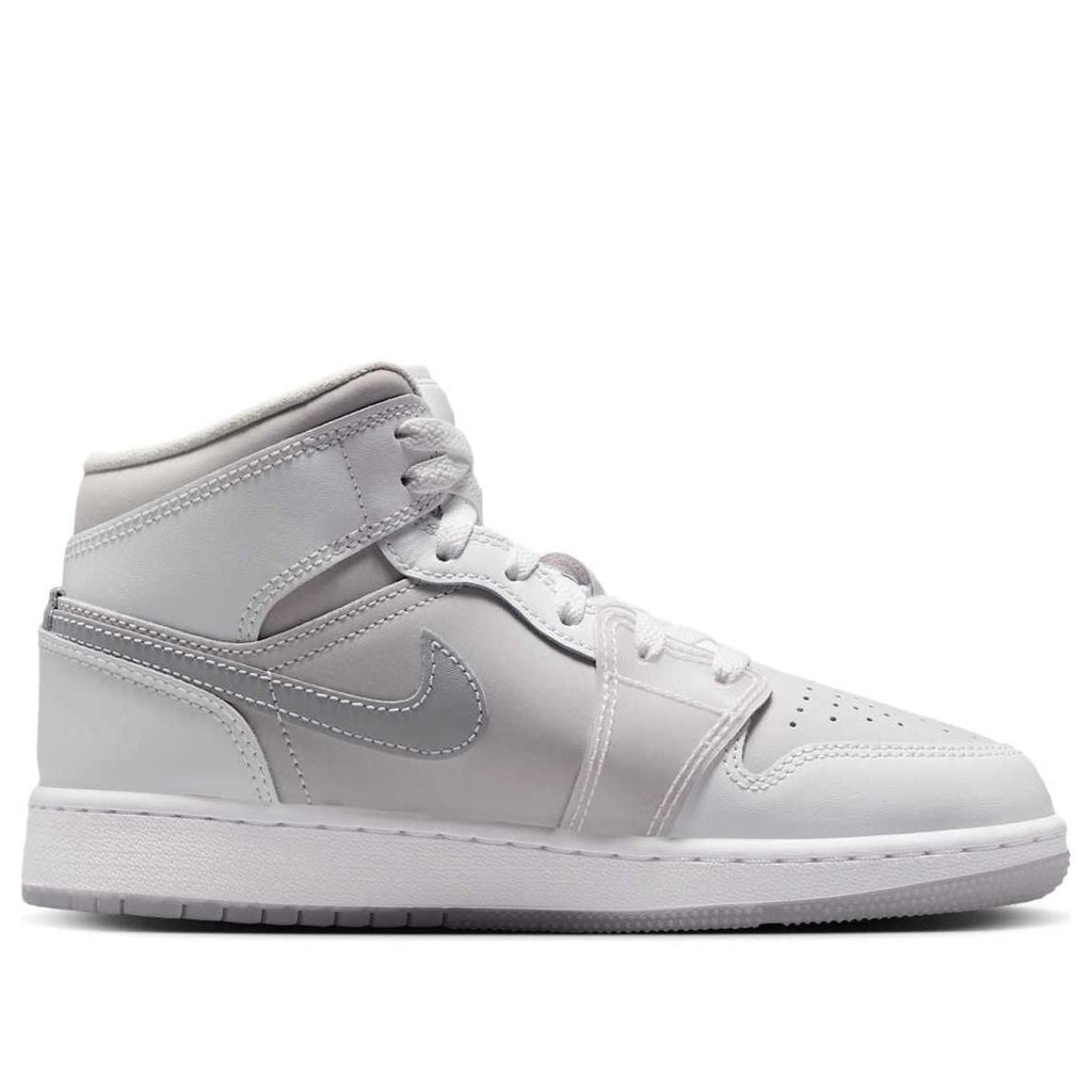 (GS) Air Jordan 1 Mid SE 'Summit White Metallic Silver' HQ3600-121