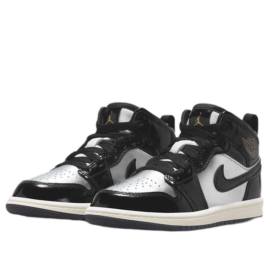 (PS) Air Jordan 1 Mid SE 'Black Metallic Silver Gold' FZ3937-001