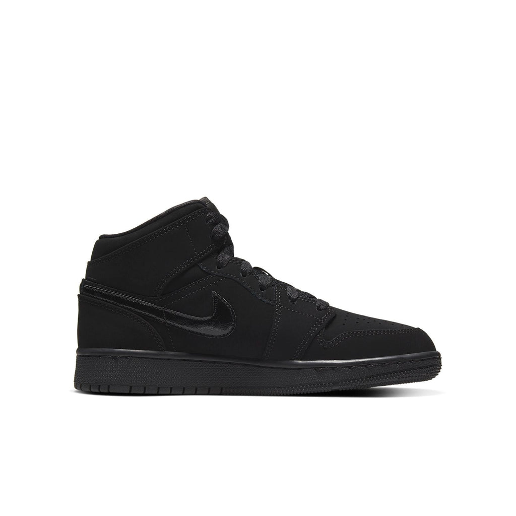 (GS) Air Jordan 1 Mid 'Triple Black' 554725-056