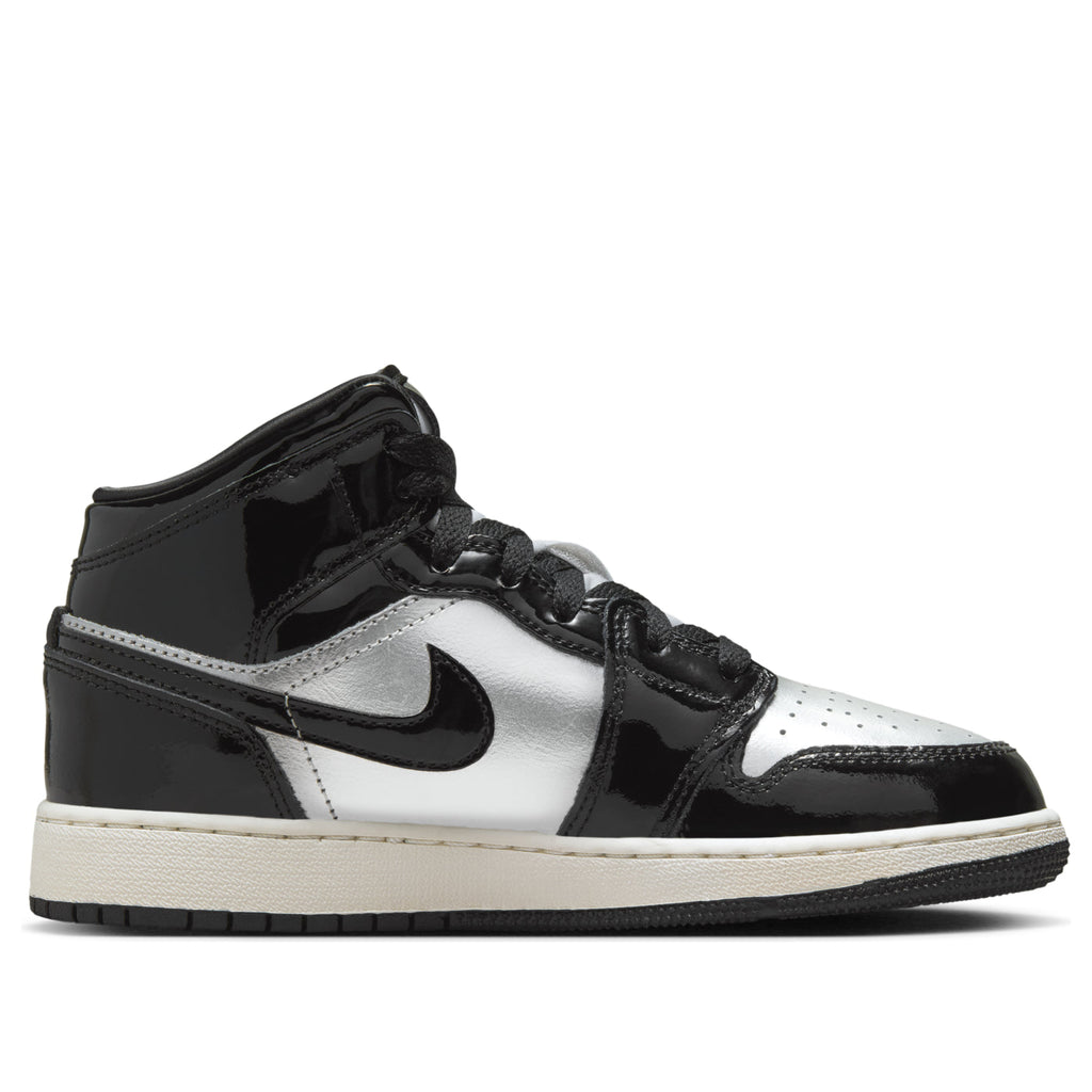 (GS) Air Jordan 1 Mid SE 'Black Metallic Silver Gold' FZ3938-001