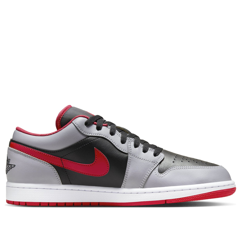 Air Jordan 1 Low 'Black Light Smoke Grey Gym Red' 553558-060