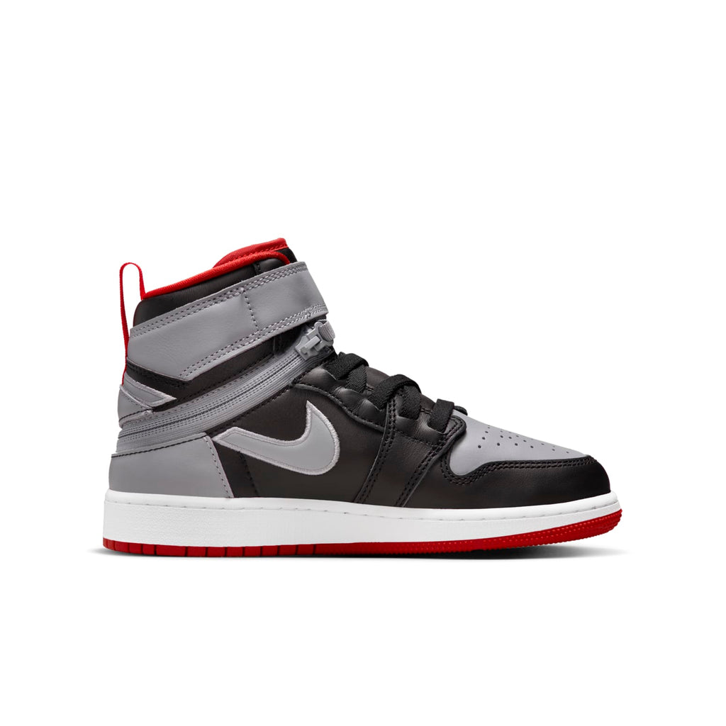 (GS) Air Jordan 1 Hi FlyEase 'Black Cement Grey Red' DC7986-010