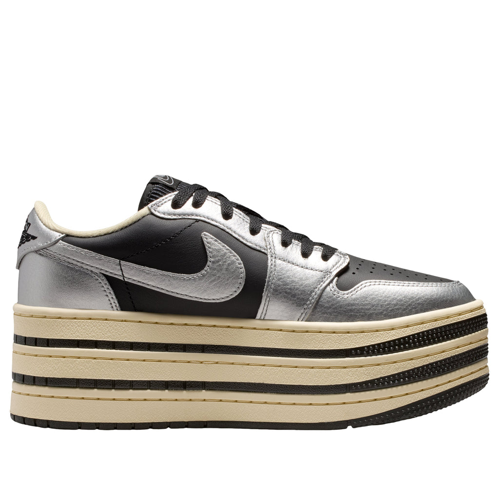 (WMNS) Air Jordan 1 Triple Srack 'Metallic Silver Muslin Black' HV8288-001