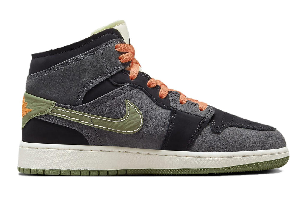 (GS) Air Jordan 1 Mid SE Craft 'Anthracite Light Olive' FD5847-003