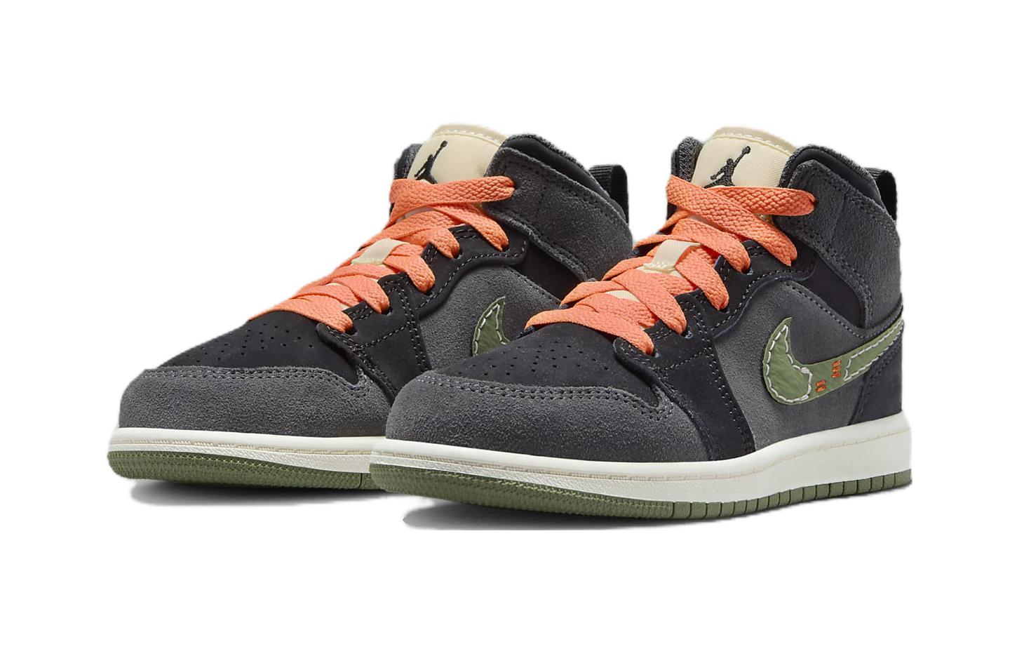 (PS) Air Jordan 1 Mid SE Craft 'Anthracite Light Olive' FD9094-003