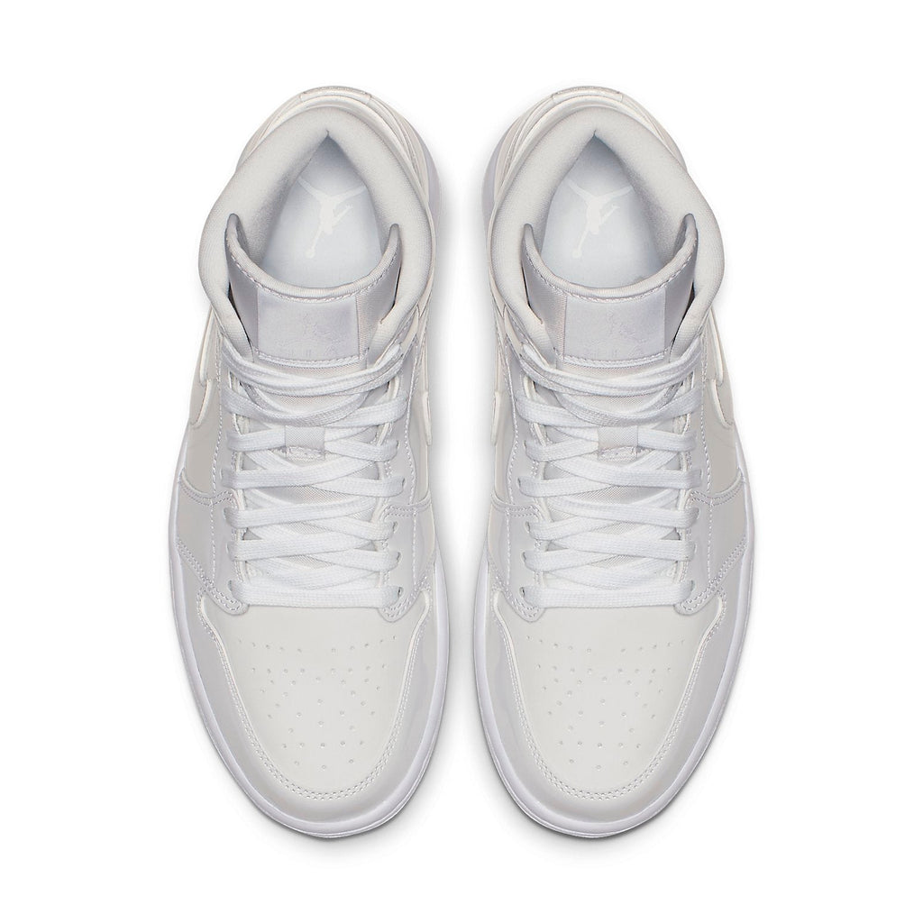 (WMNS) Air Jordan 1 Mid Patent 'Triple White' BQ6472-111
