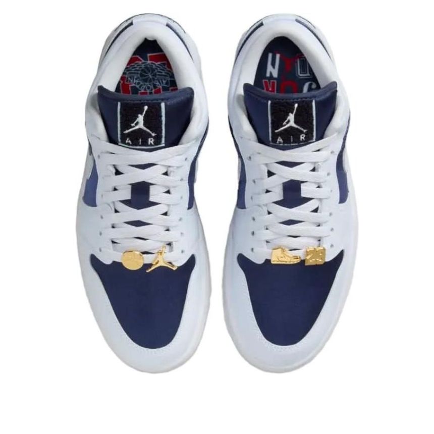 (WMNS) Air Jordan 1 Low SE 'Football Grey White Gym Red Midnight Navy' FZ8778-044