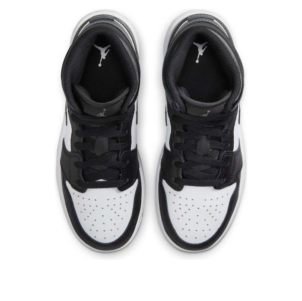 (GS) Air Jordan 1 Mid 'Black White Iron Grey' DQ8423-001