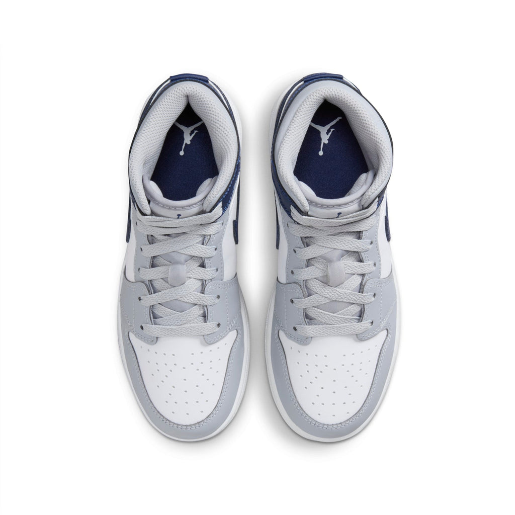 (GS) Air Jordan 1 Mid 'Wolf Grey Midnight Navy' DQ8423-104