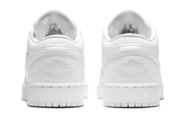 (GS) Air Jordan 1 Low 'Triple White Tumbled Leather' 553560-130