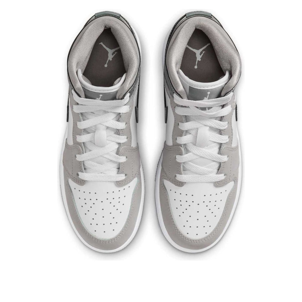 (GS) Air Jordan 1 Mid 'White Medium Cool Grey' HF3193-100