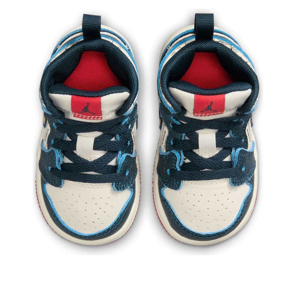 (TD) Air Jordan 1 Mid SE 'Armory Navy Pale Ivory Sport Red' FN1351-400