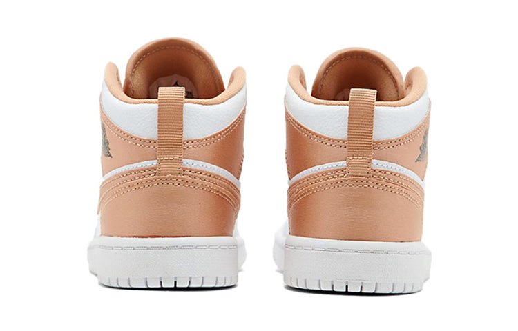 (PS) Air Jordan 1 Mid 'White Rose Gold' 640737-190