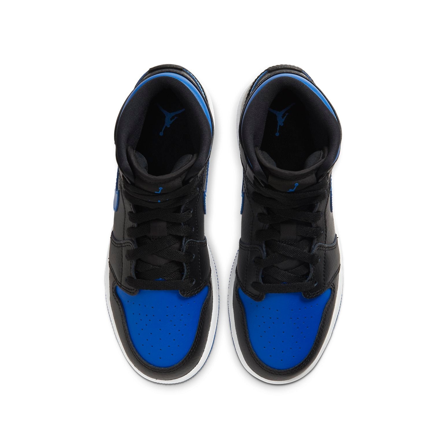 (GS) Air Jordan 1 Mid 'Black Hyper Royal' 554725-068