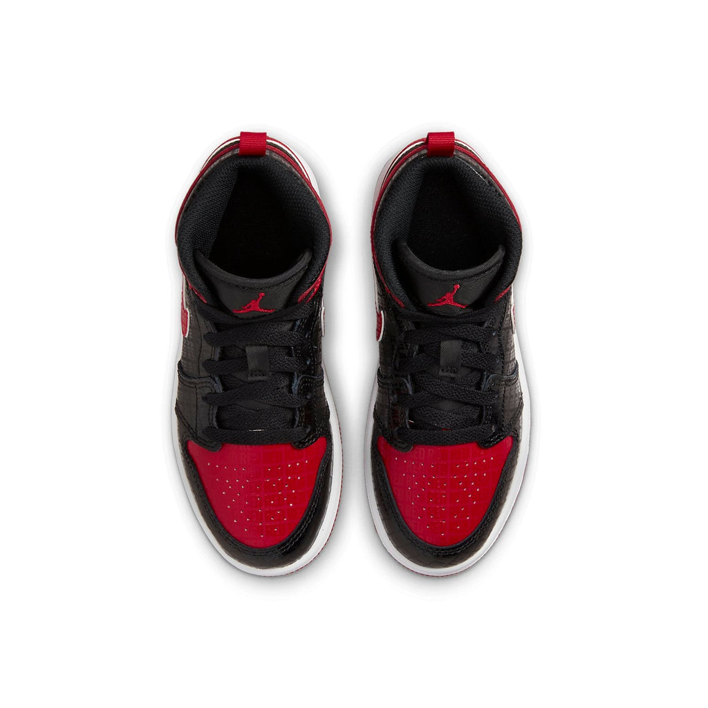 (PS) Air Jordan 1 Mid SS 'Black + Red = Bred' DM9651-001