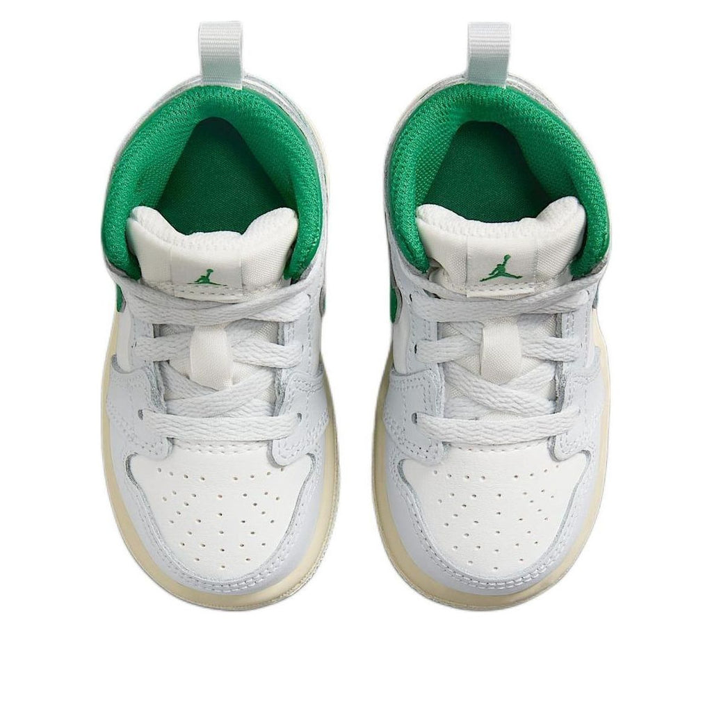 (TD) Air Jordan 1 Mid 'Summit White Pure Platinum Sail Pine Green' DQ8425-142