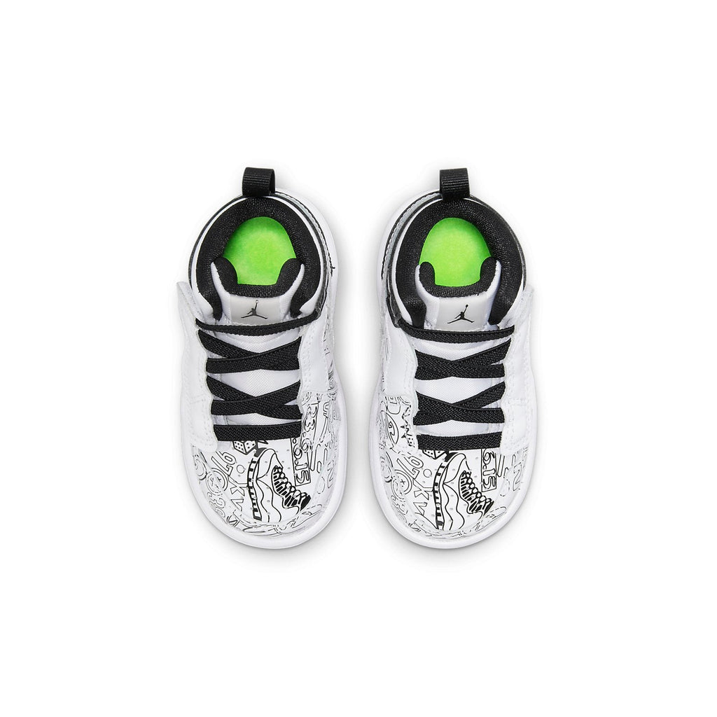 (TD) Air Jordan 1 Mid Alt SE 'White Black Graffiti' DH9682-100
