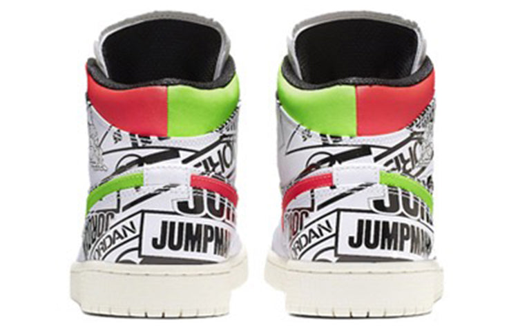 (GS) Air Jordan 1 Mid 'All Over Logos' 554725-143