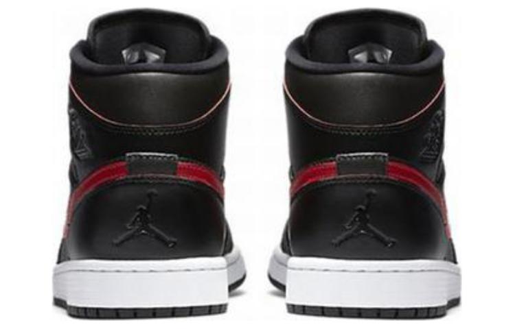 (GS) Air Jordan 1 Retro Mid 'Black Gym Red' 554725-009
