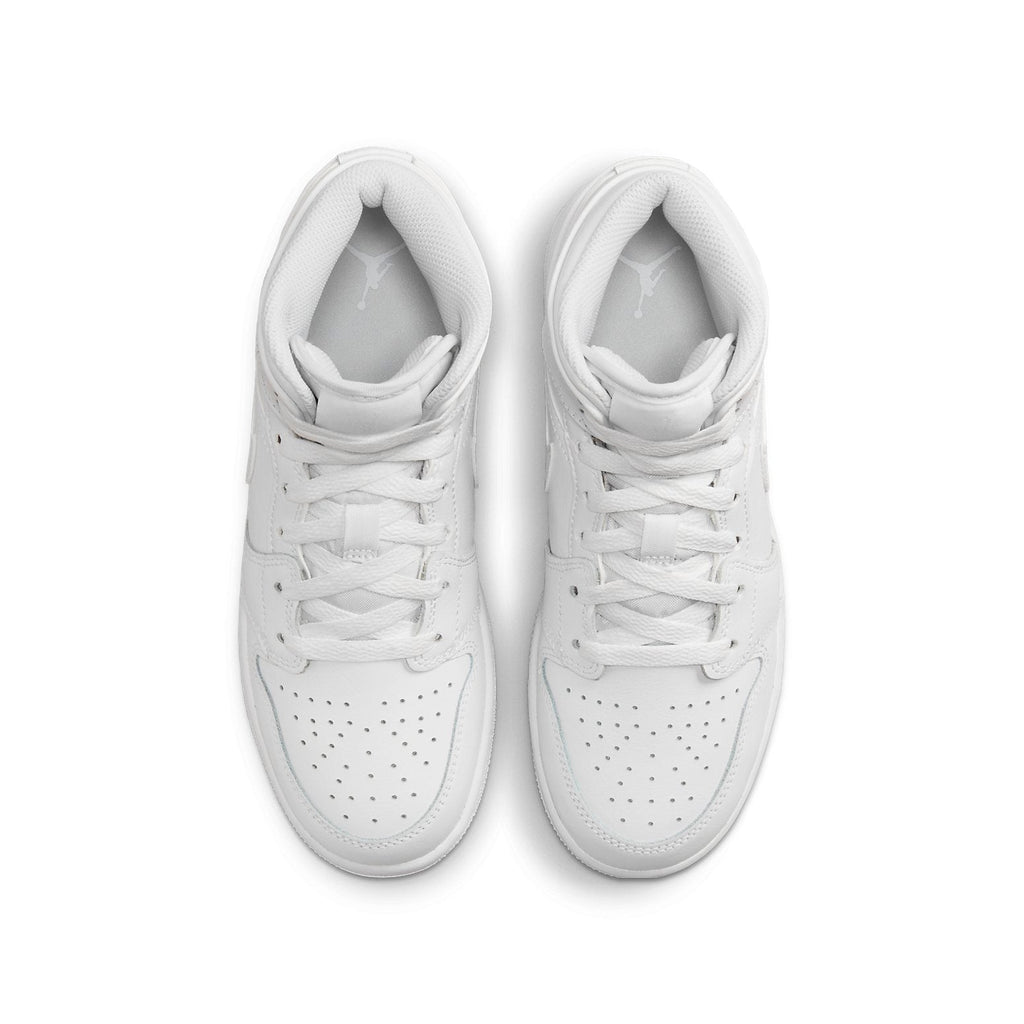 (GS) Air Jordan 1 Mid 'Triple White 2023' 554725-136