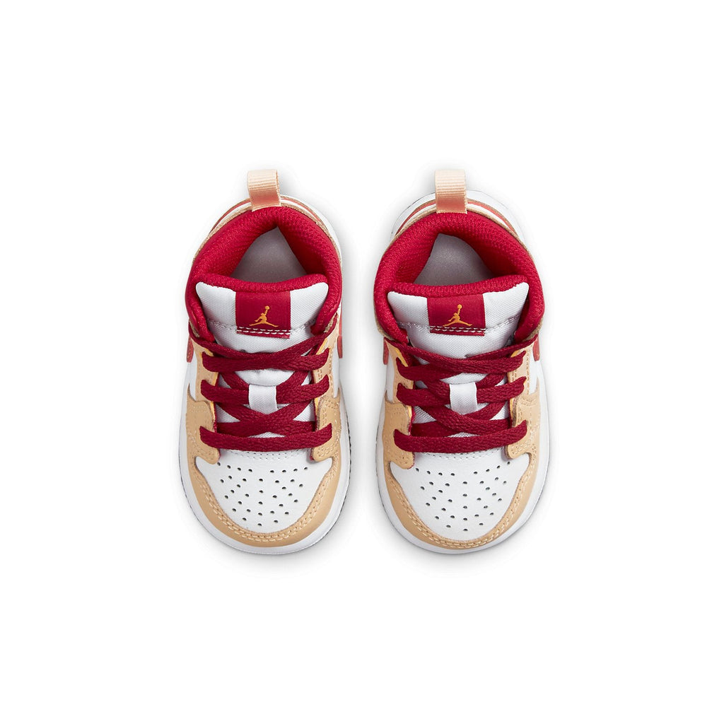 (TD) Air Jordan 1 Mid 'Light Curry Cardinal Red' 640735-201
