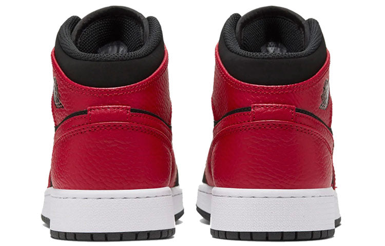 (GS) Air Jordan 1 Mid 'Black Gym Red' 554725-054