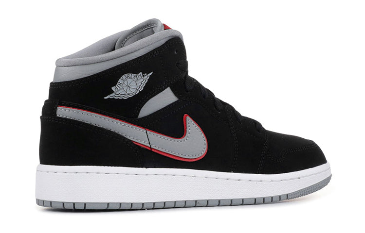 (GS) Air Jordan 1 Mid 'Black Particle Grey' 554725-060