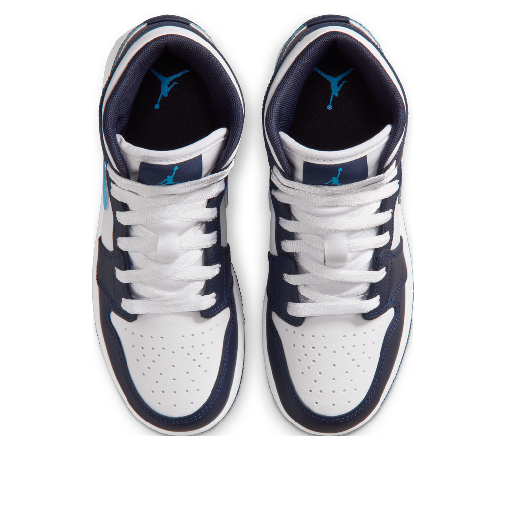 (GS) Air Jordan 1 Mid 'Obsidian White' DQ8423-404