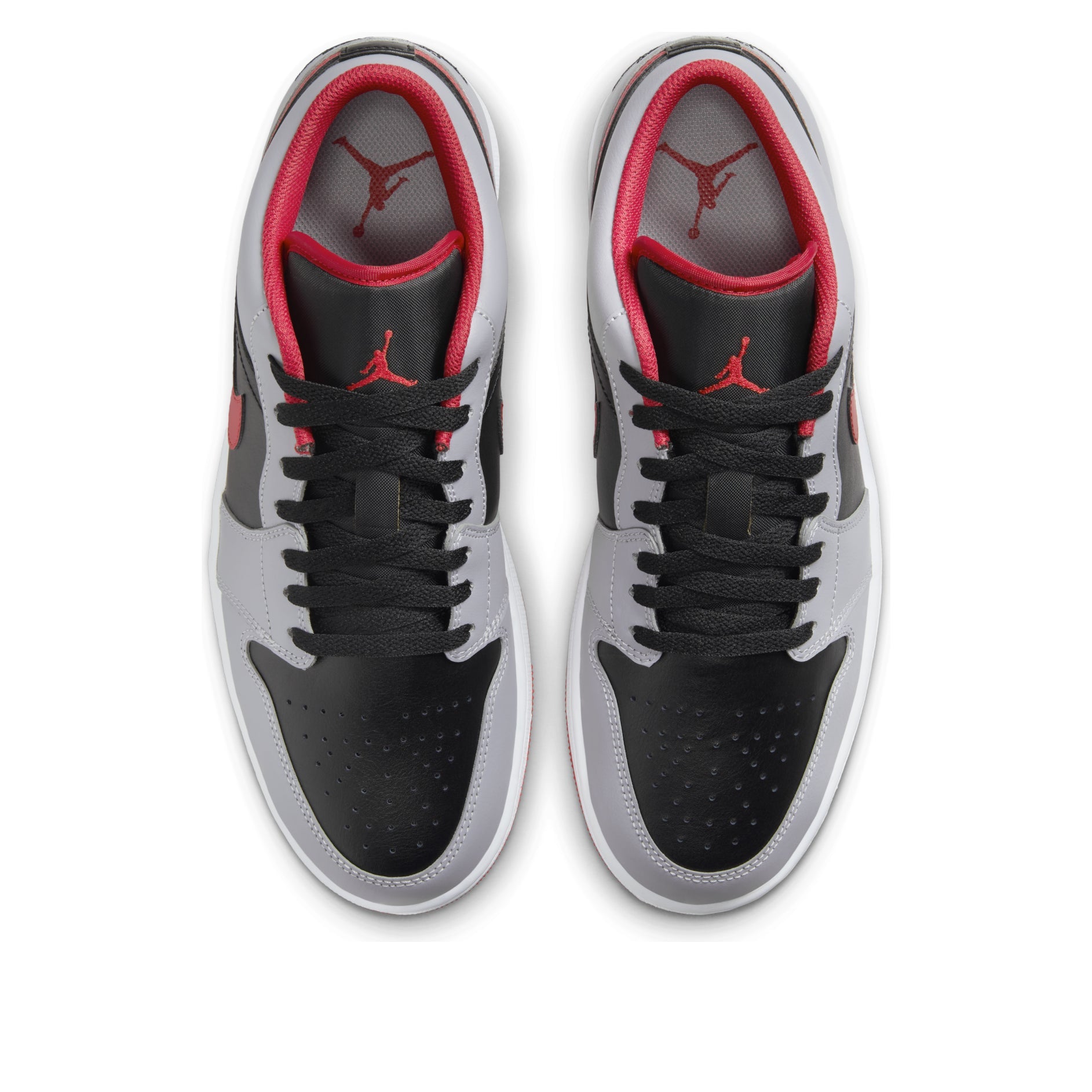Air Jordan 1 Low 'Black Light Smoke Grey Gym Red' 553558-060