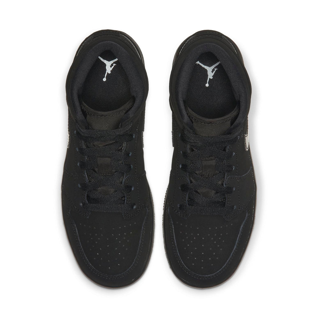 (GS) Air Jordan 1 Mid 'Triple Black' 554725-056
