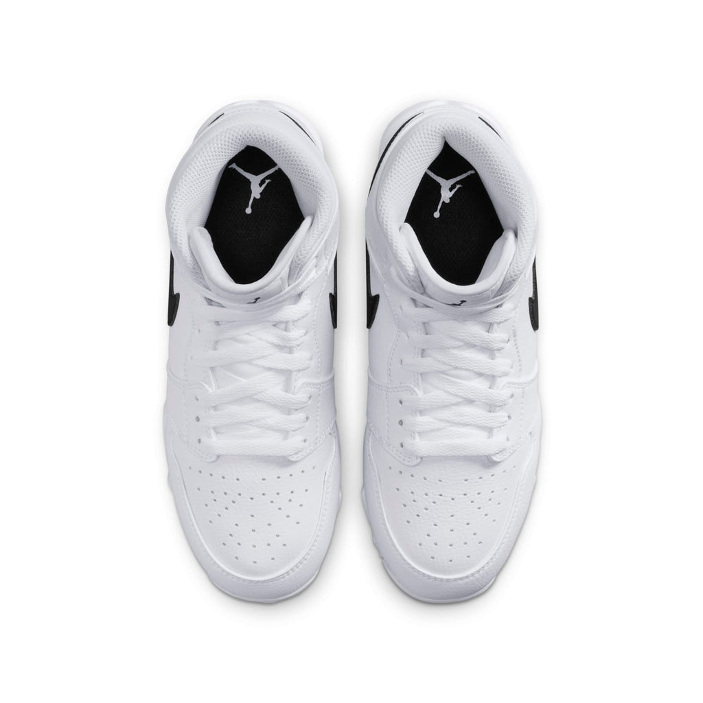 (GS) Air Jordan 1 Mid Cleat 'White Black' HF6883-100