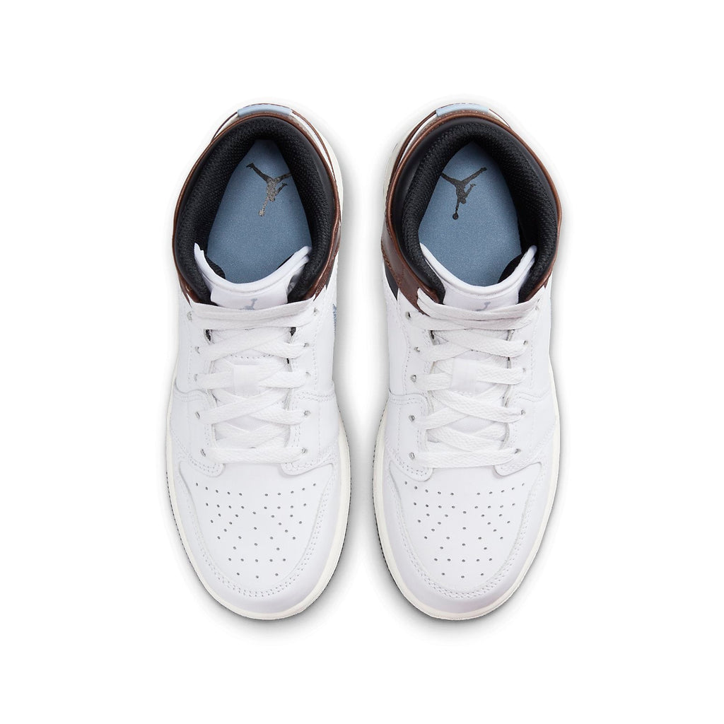 (GS) Air Jordan 1 Mid SE 'White Blue Grey' FQ8162-142