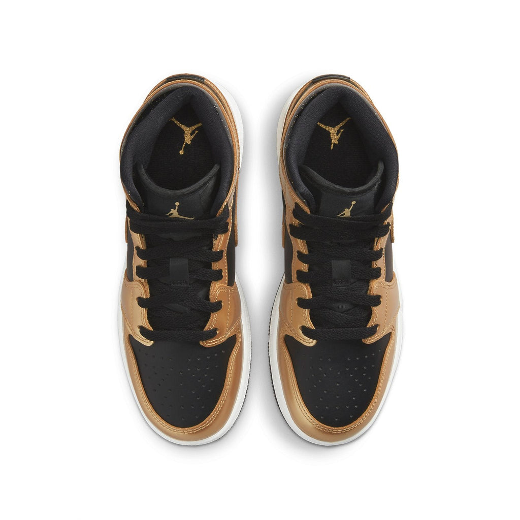 (GS) Air Jordan 1 Mid SE 'Metallic Gold Black' DR6967-071