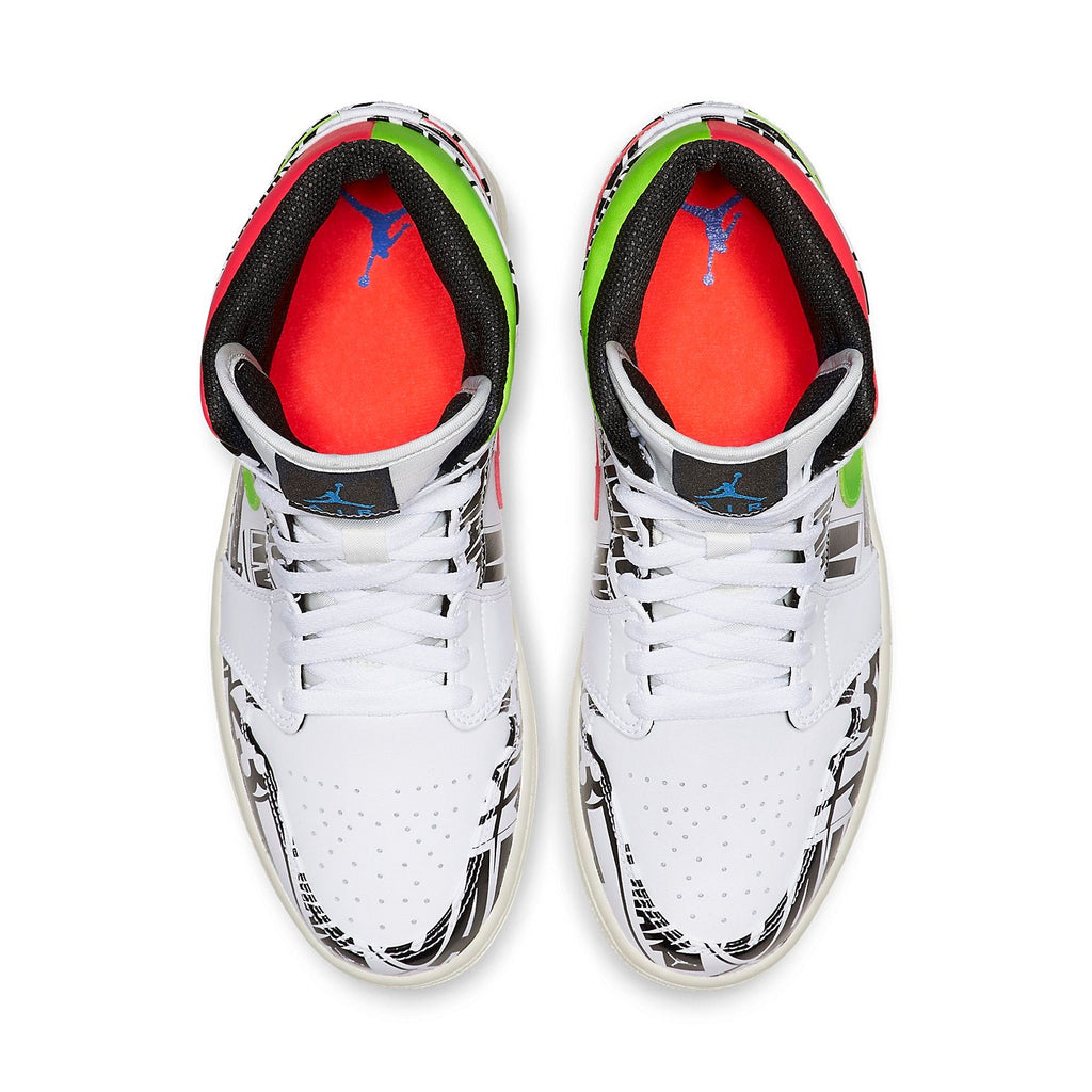 Air Jordan 1 Mid 'Over-Print Logos' 554724-119