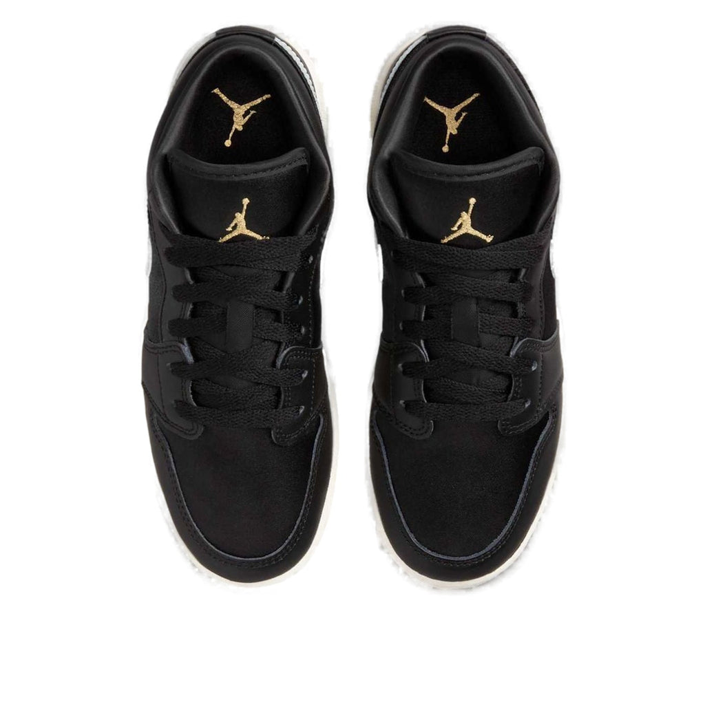 (GS) Air Jordan 1 Low SE 'Black Silver Sail Gold' FZ3921-001
