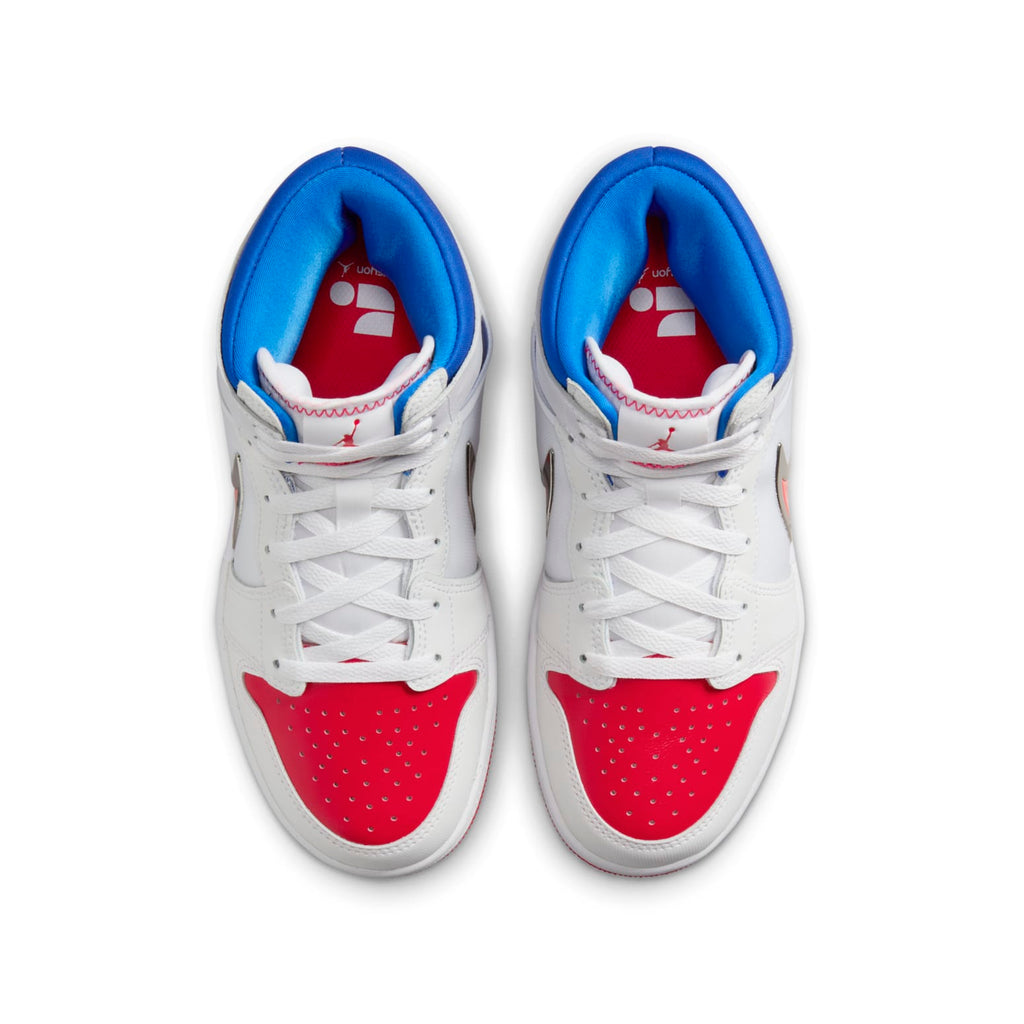 (GS) Air Jordan 1 Mid RM EasyOn 'White Racer Blue Red' FQ1281-100