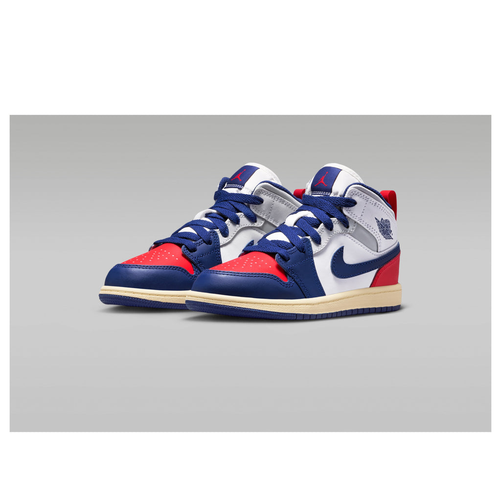 (PS) Air Jordan 1 Mid 'University Red Deep Royal Blue' DQ8424-102