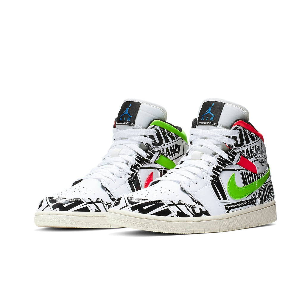 Air Jordan 1 Mid 'Over-Print Logos' 554724-119