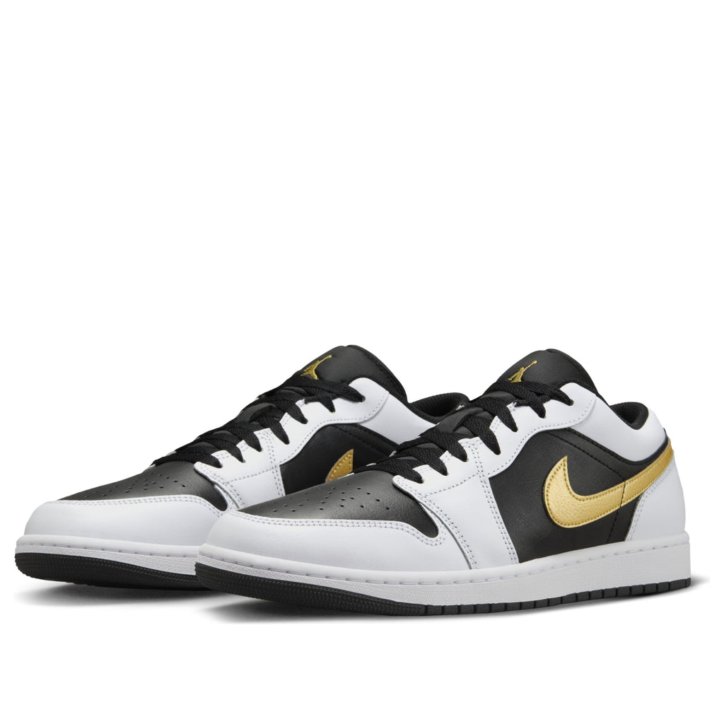 Air Jordan 1 Low 'White Black Metallic Gold Swoosh' 553558-172