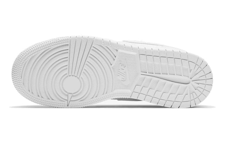 (GS) Air Jordan 1 Low 'Triple White Tumbled Leather' 553560-130