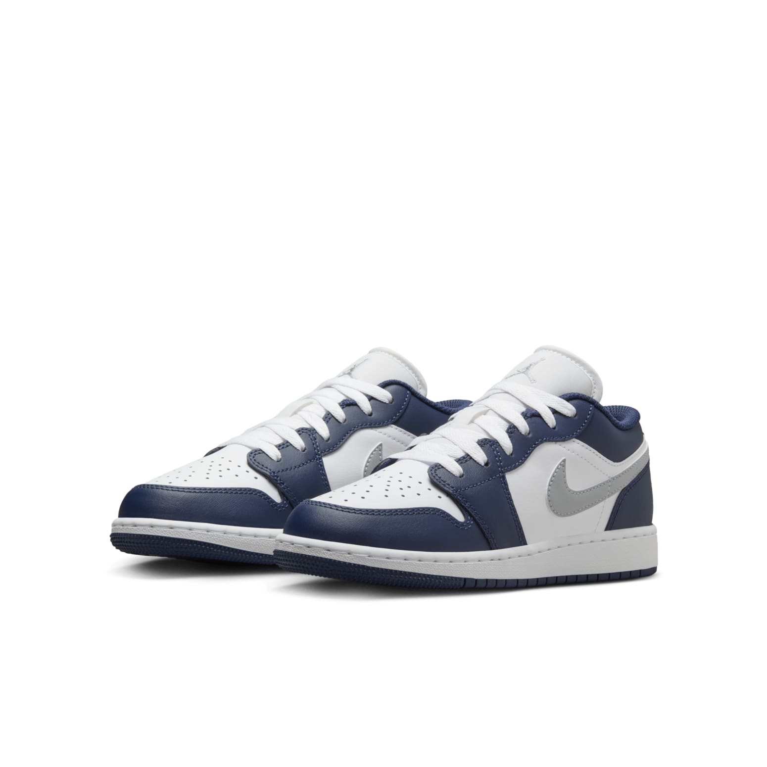 (GS) Air Jordan 1 Low 'Midnight Navy Wolf Grey' 553560-141