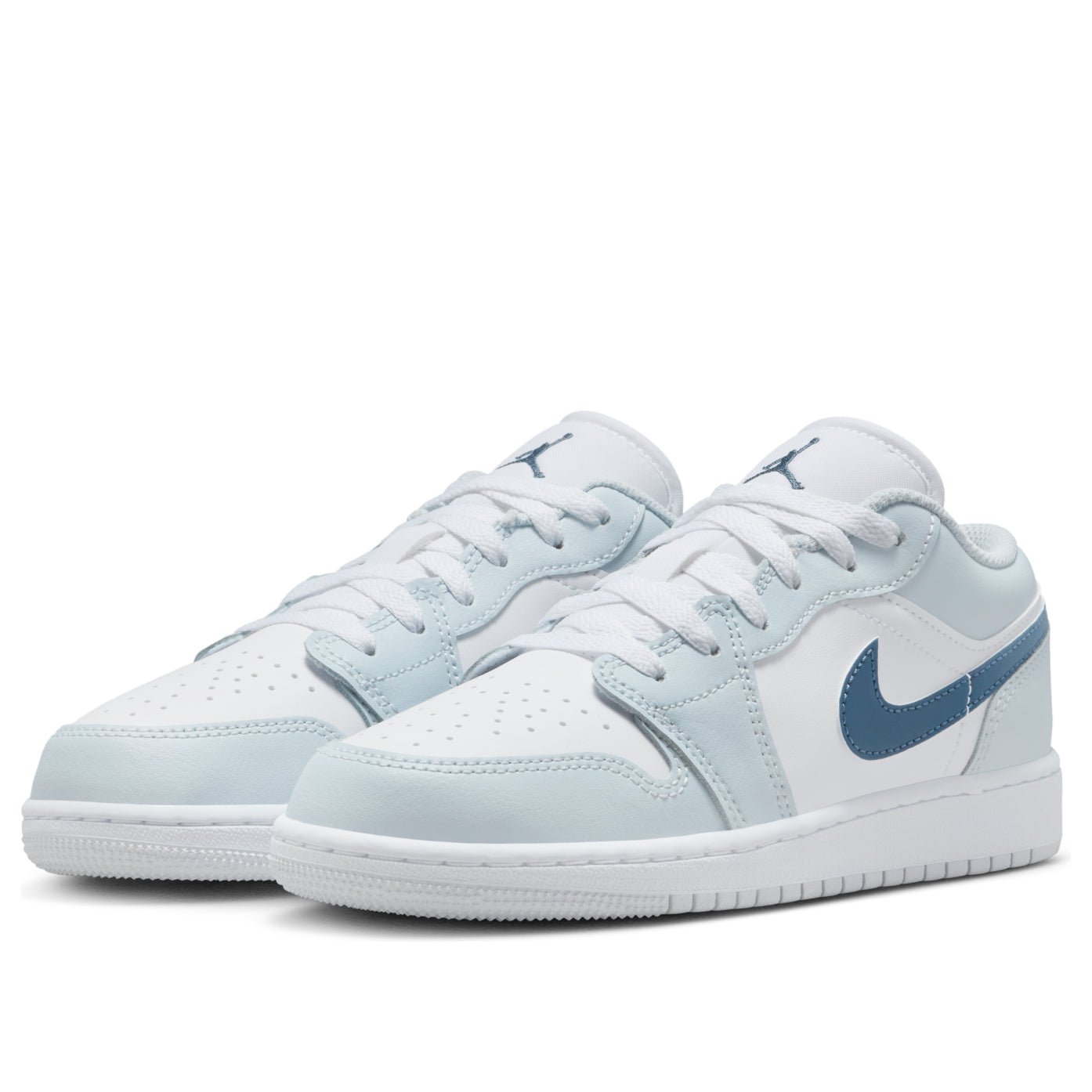 (GS) Air Jordan 1 Low 'White Aura Squadron Blue' 553560-104