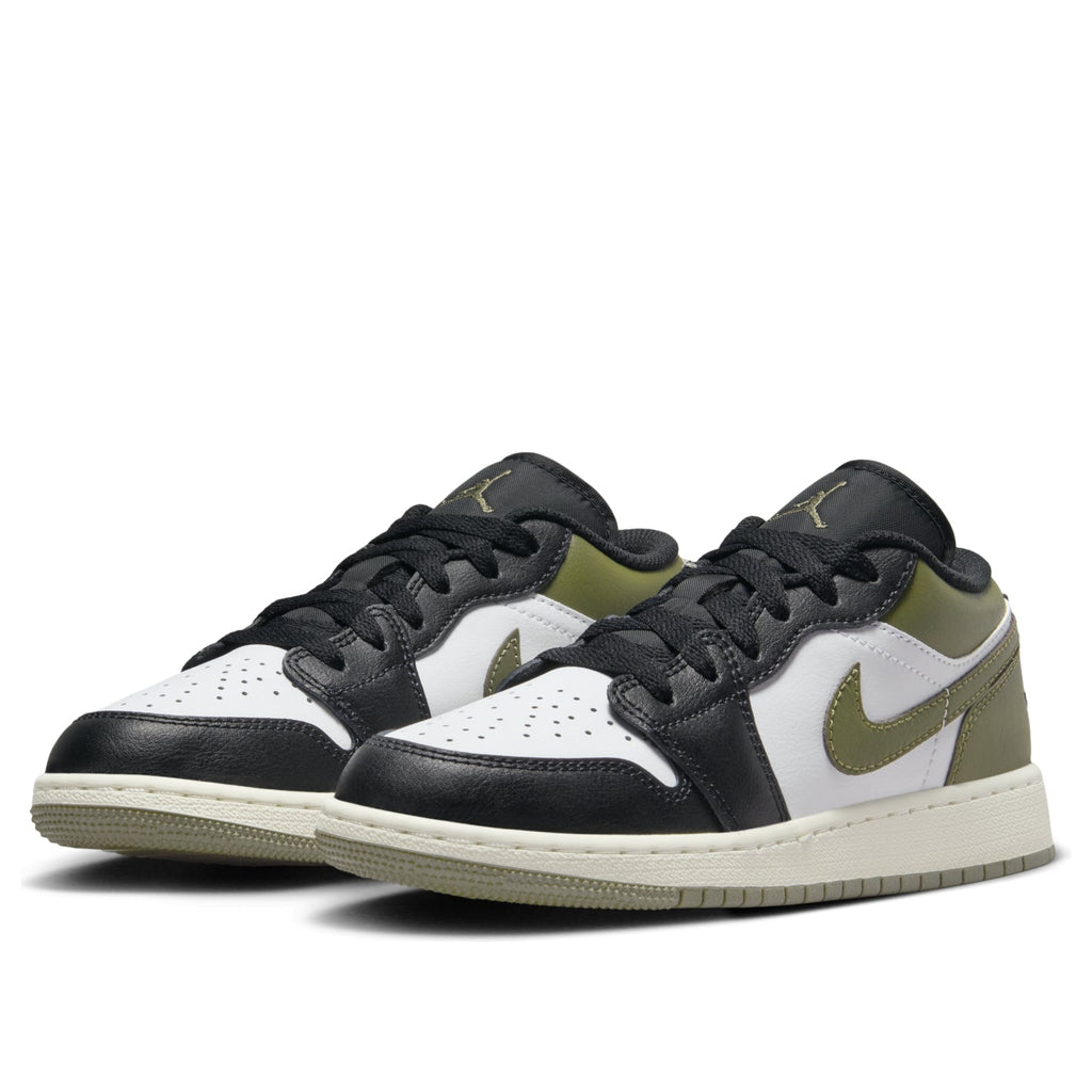 (GS) Air Jordan 1 Low 'Black Toe Medium Olive' 553560-092