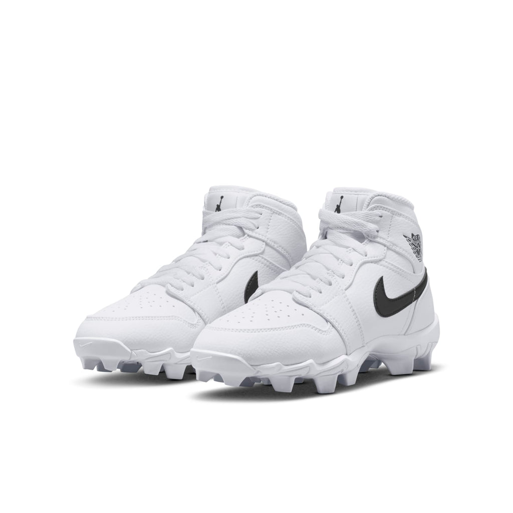 (GS) Air Jordan 1 Mid Cleat 'White Black' HF6883-100