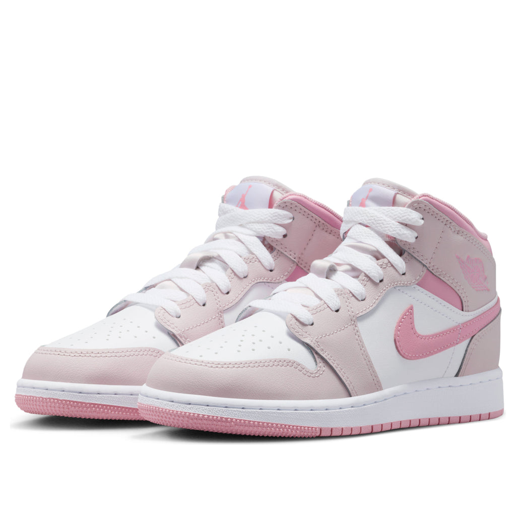 (GS) Air Jordan 1 Mid 'Pearl Pink White' DQ8423-600