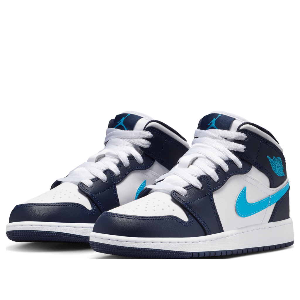 (GS) Air Jordan 1 Mid 'Obsidian White' DQ8423-404